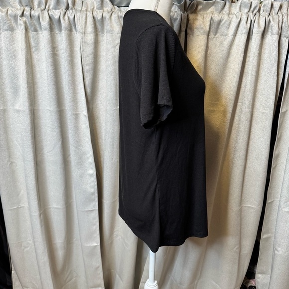 RUE Black Relaxed Fit Short Sleeve Tee Size 2X - Picture 4 of 6